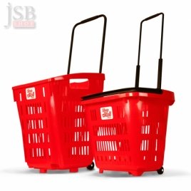 Корзина покупателя на колёсах 34 литра Shop & Roll для магазинов и супермаркетов